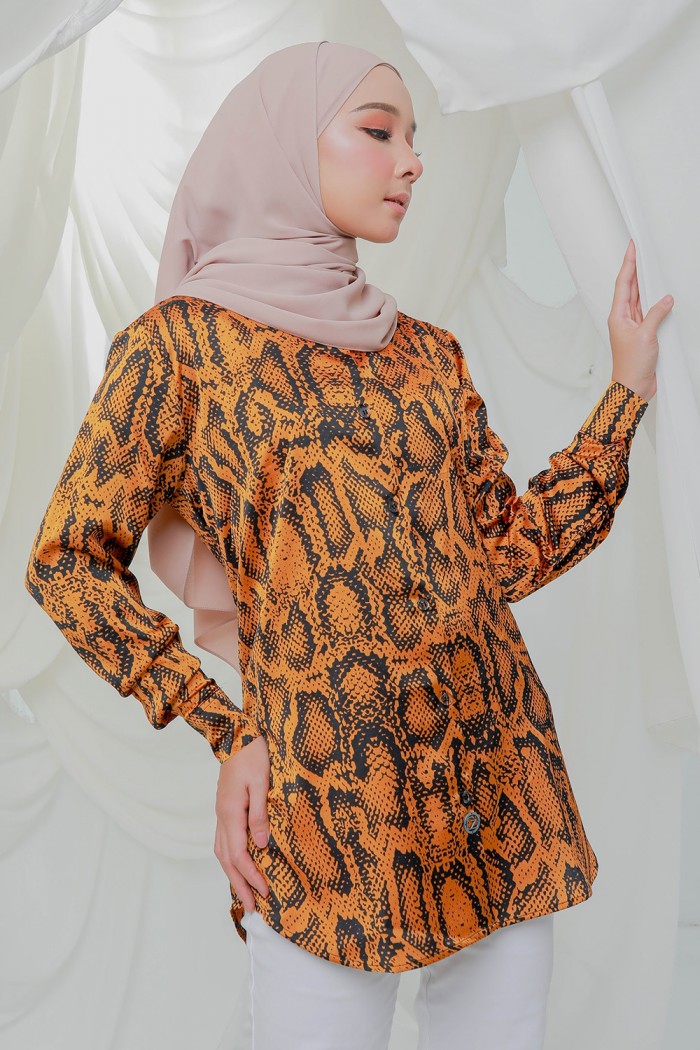 Layla Blouse - LB203 Batik Orange